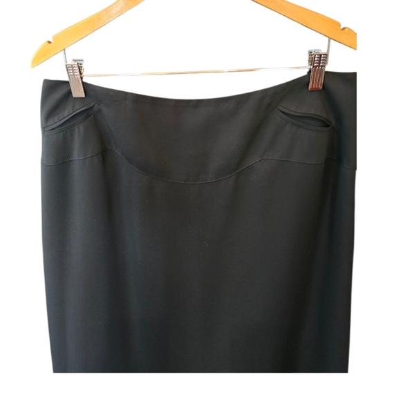 Harve Benard Black Long Straight Pencil Skirt 14 - Picture 2 of 7